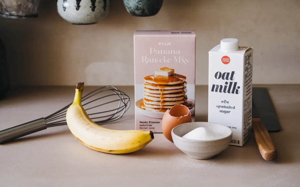 Ingredients for Kylie Jenner's banana pancakes ready for preparation