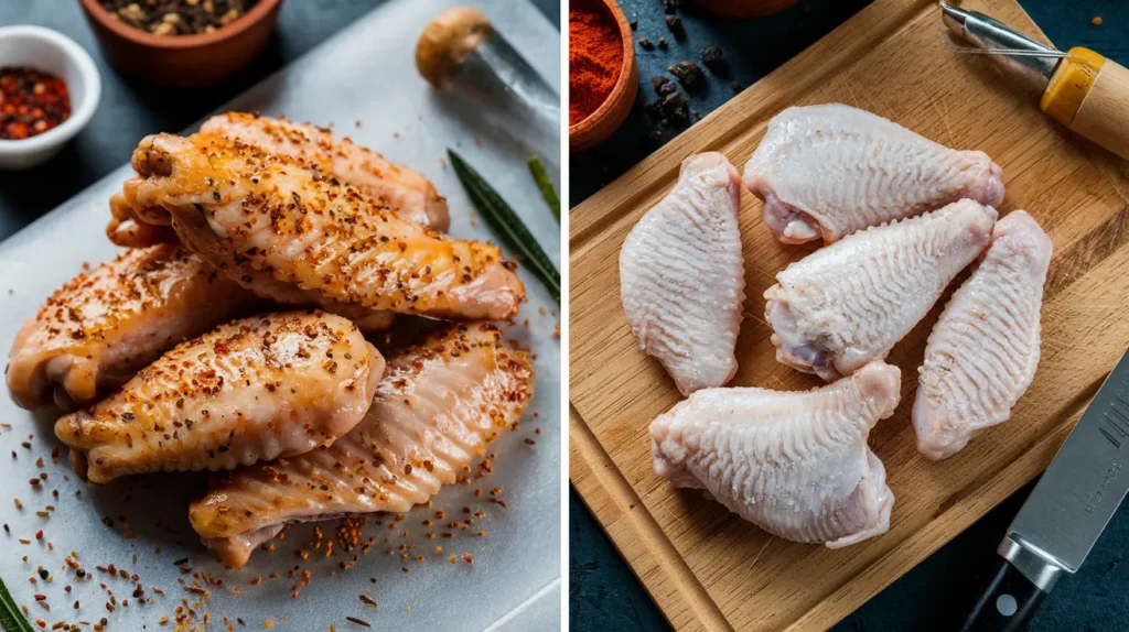 A comparison of thawed and frozen chicken wings prepared for frying